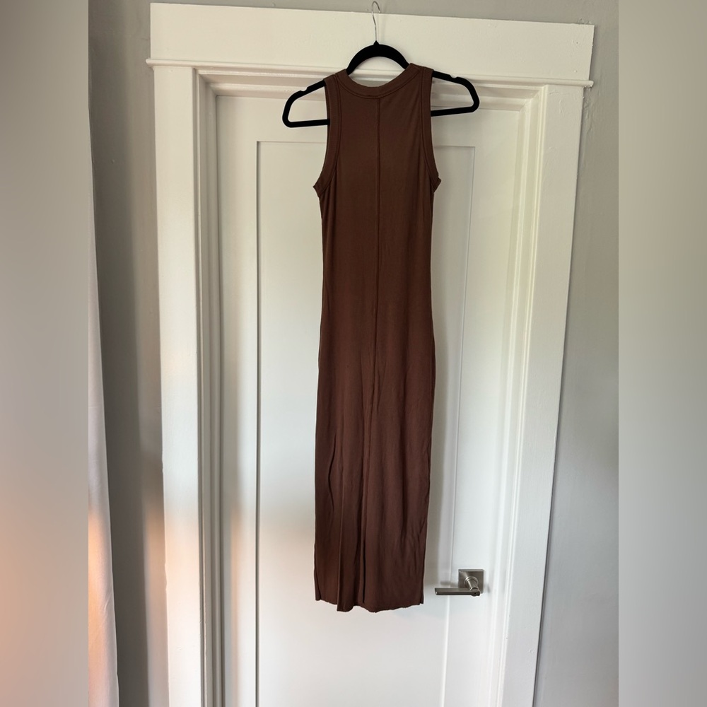 JLUXLABEL Chocolate Brown Ribbed Dress - Picture 3 of 5